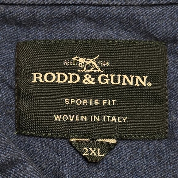 Rodd and Gunn Shirt Mens 2XL Blue Sports Fit Flannel Button Up Long Sleeve - Picture 12 of 15